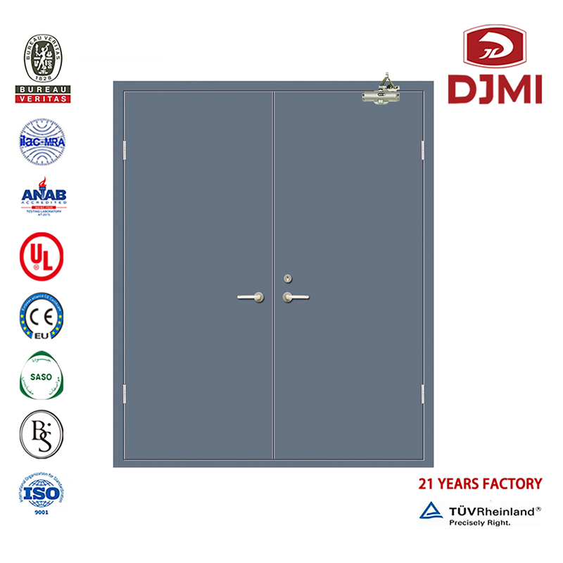 Fabbrica cinese Ul Porte in acciaio inox a doppia porta Porte resistenti al fuoco Porte a doppia battente di alta qualità in vendita Finestra a prova di fuoco quadrata Porta in acciaio a prova di fuoco Socool Porte decorative economiche...