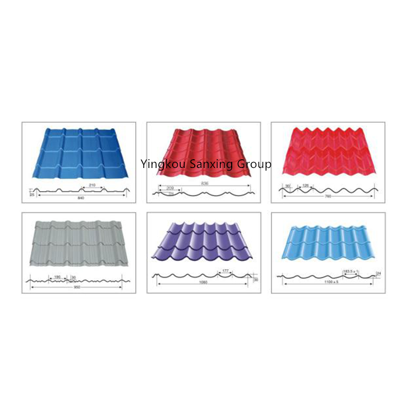 Piastrelle corrugate Macchine di forma di rotolamento