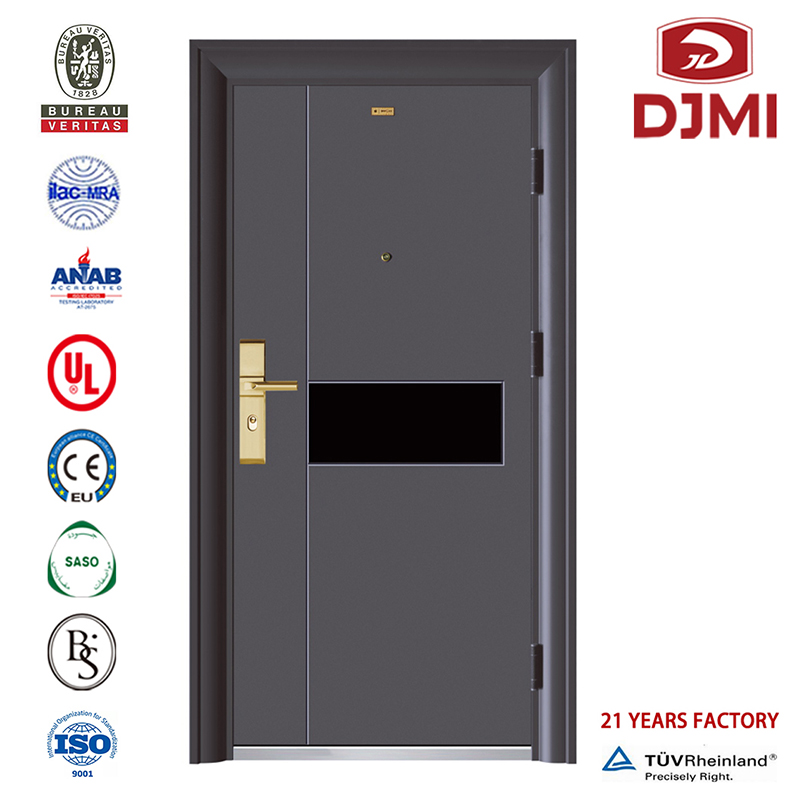 Porta d'ingresso in ferro battuto nuovo di zecca Design della porta principale in acciaio Porte di sicurezza cinesi Schermo a maglie di vendita caldo Telaio in metallo Porte in acciaio Porta di sicurezza del nuovo bordo Multifunzionale P...