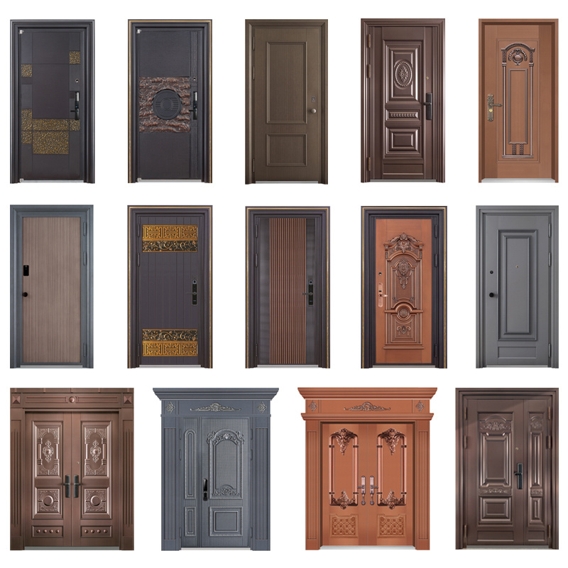 Porta blindata Armoured Steel Door Personalizzata Porta turca alta qualità Proof Bullet Exterior Security Aluminum Steel Mian Entrance Cisa Cylinder Electric Lock for Armoured Doors