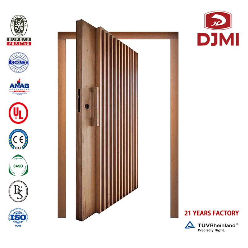 Personalizzata prova di apertura principale con vetro e porta a legno Doppia porta in legno nuove impostazioni Design solido Pivot Porta d'ingresso in legno principale Fabbrica cinese in legno con vetro Design Porta d'ingresso in legno m...