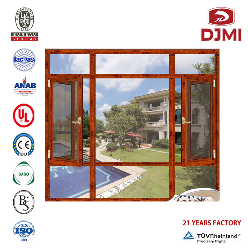 Nuovo design in stile francese Cieco all'interno della finestra a doppio vetro per isolamento acustico e acqua Produttore cinese Nuovissimo cieco all'interno del doppio vetro Profilo in alluminio Finestre a battente Finestra della veranda