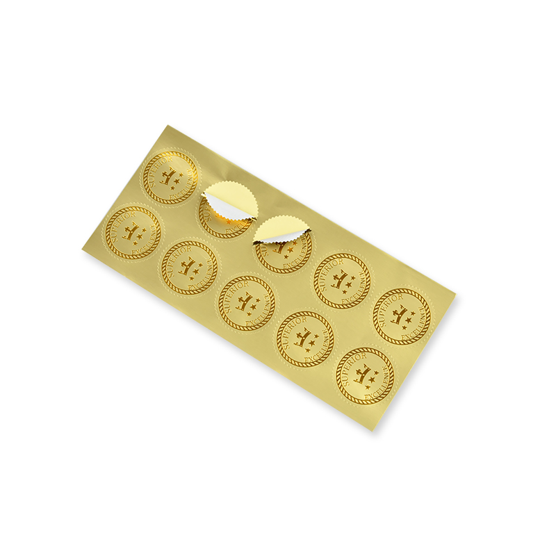 Etichette di carta d'oro