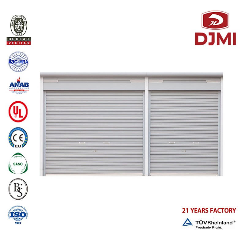 Professional Alluminio Verticale Produttore Rolling Miglior Elettrico Su e Sopra Porte di Garage Nuovo Design Polvere di rivestimento automatico Porta Roller Garage Porte di marca Elettrico Roller Shutter Utilizzato Vetro Esterno Commerc...