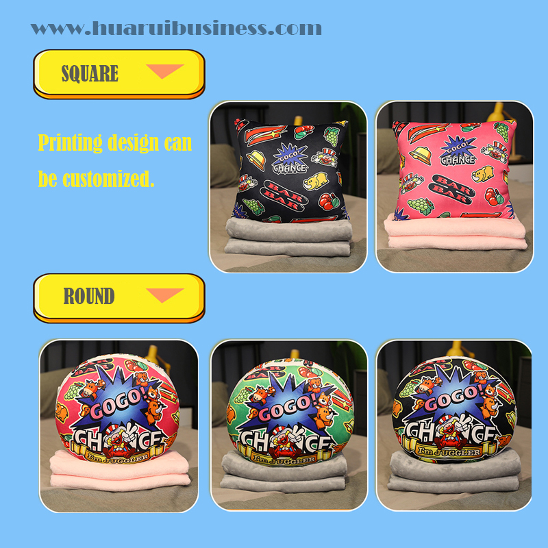 Giochi di stampa spandex super soffice cuscino/divano/articoli promozionali/può essere come premium,riempimento con cotone 3D,con coperta di vello corale,con tasca laterale da tenere e mani calde