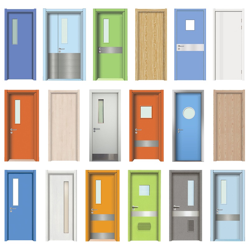 Personalizzato Steel Wooden Door Colors Hospital Ports New Settings Moulded Mother and Son Room Door China Factory Furniture Teak Wood Design Interior Door