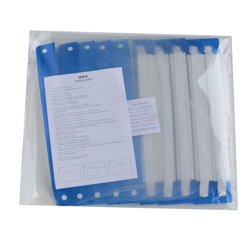 EN166 Protezione trasparente per adulti Adulti Personalizzata Scudo chiaro Visore senza nebbia con Sponge