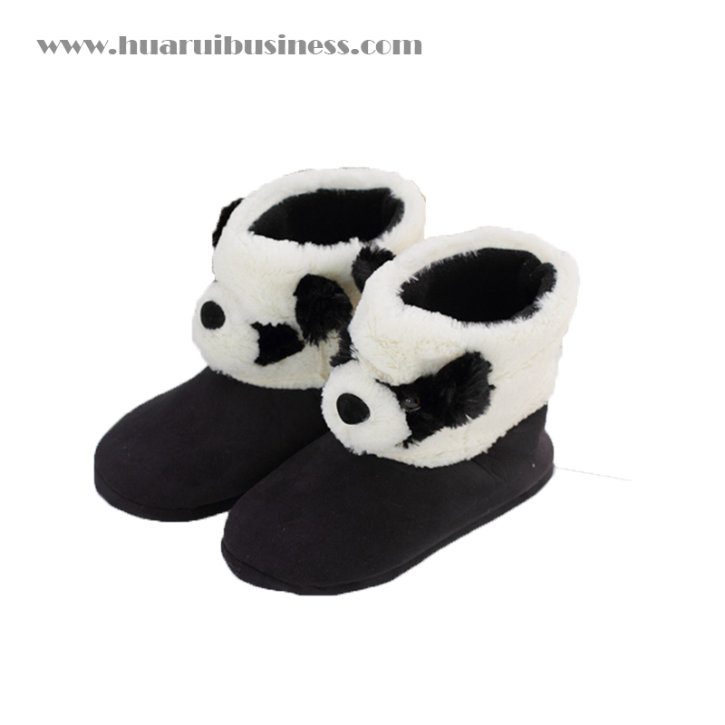 panda donne calde stivali alla caviglia, stivali peluche morbidi, stivali peluche accoglienti