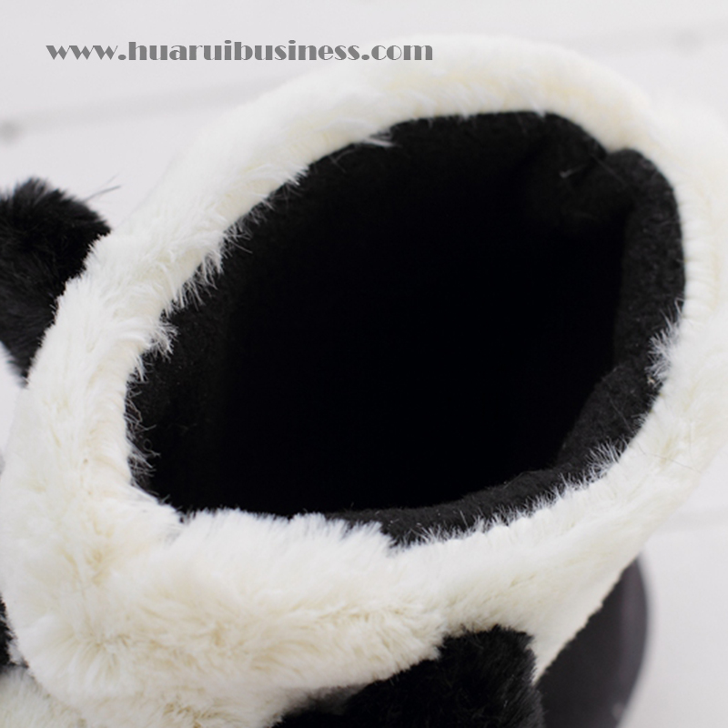 panda donne calde stivali alla caviglia, stivali peluche morbidi, stivali peluche accoglienti