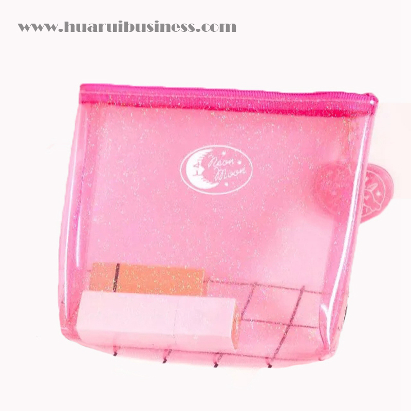 trasparente borsa cosmetica in PVC, borsa di trucco, borsa di stoccaggio