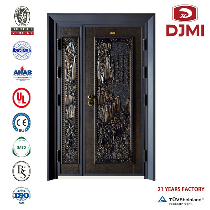 New China Supplier Exterior Security Design External Steel Door Brand New Home Design for India Exterior Security Steel Door Hot Selling Iron Main Entrance Doors Grill Design Entry Double Leaf Steel Door Price