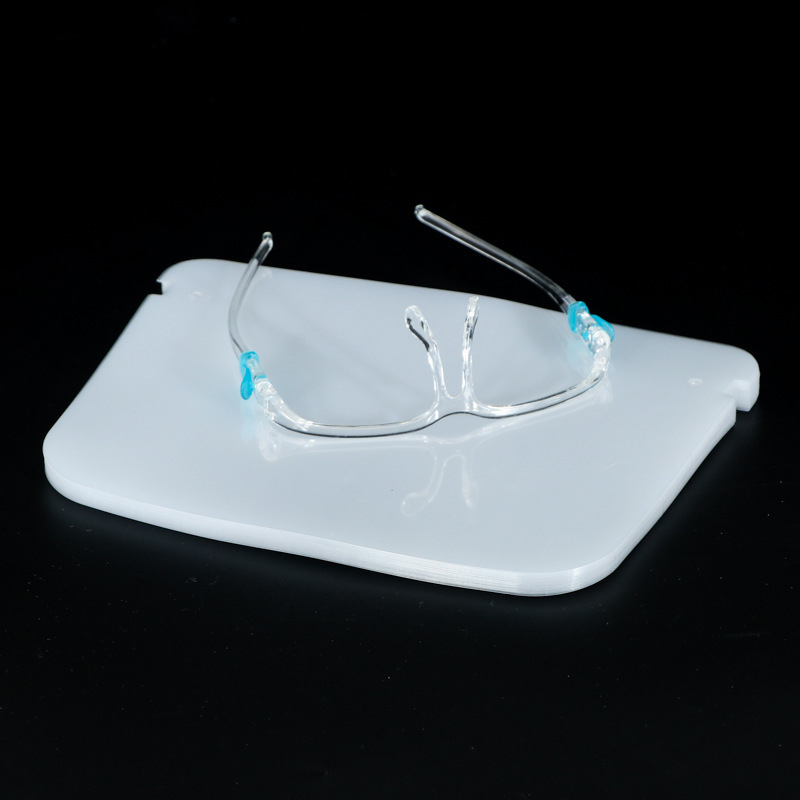 trasparenti schermi OEM anti splashable protezione facciale Visore PET con occhiali