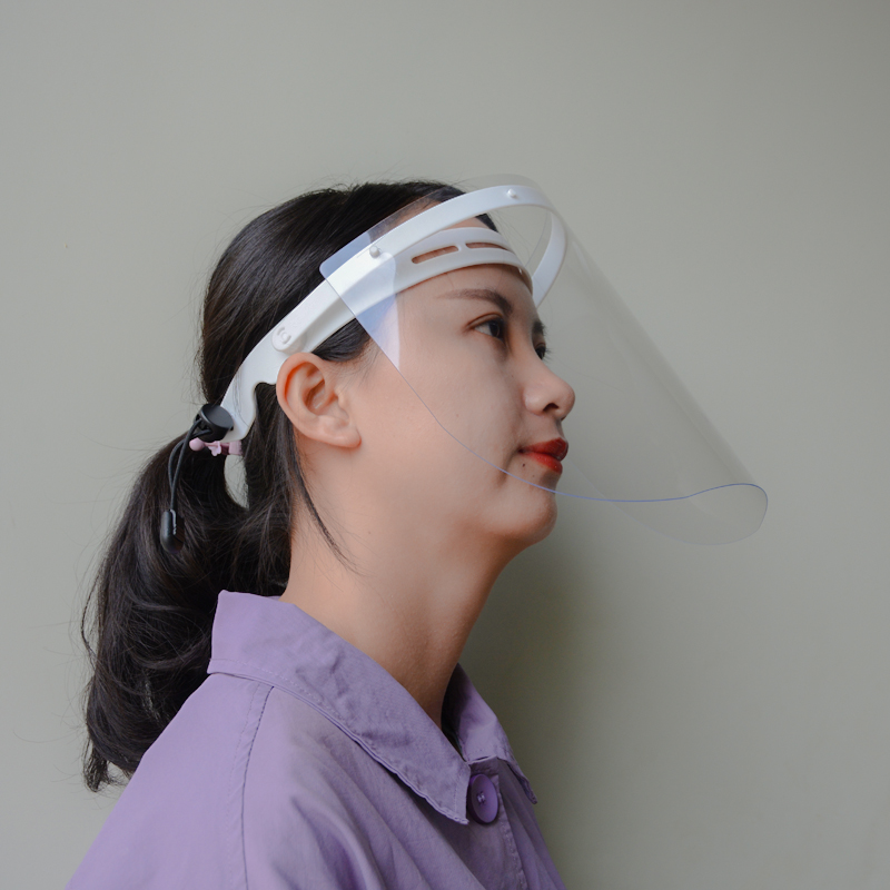 CEN EN Liquid Splash Prevention Shields Face Transformer Outdoor Face Shield Hard Plastic Face Shield