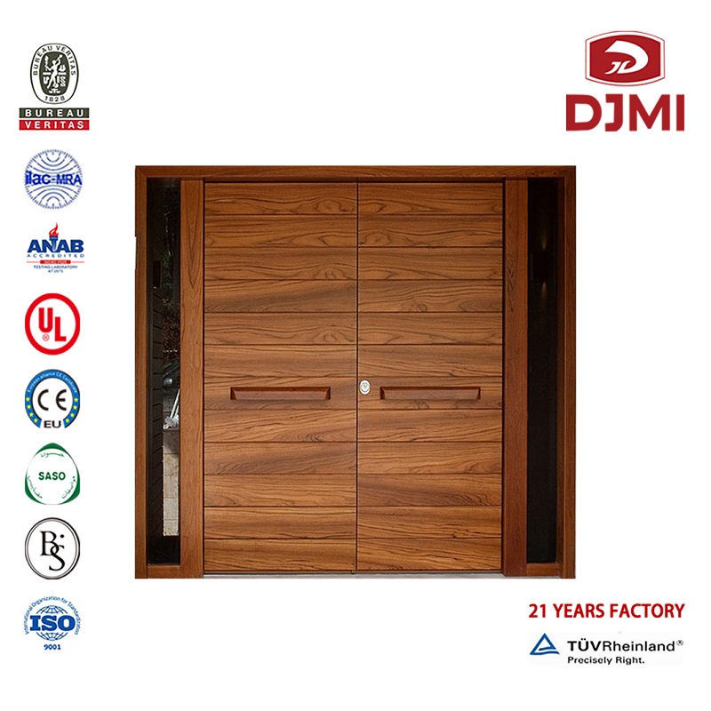 Alta qualità con Architravers Camera di legno europea Porta legno Porta a buon mercato porte doppie in legno Design Porta Naturale Panel Solid Wood Porta Personalizzata Porte interne Immagine in legno Laminato Porta a Pannello in legno