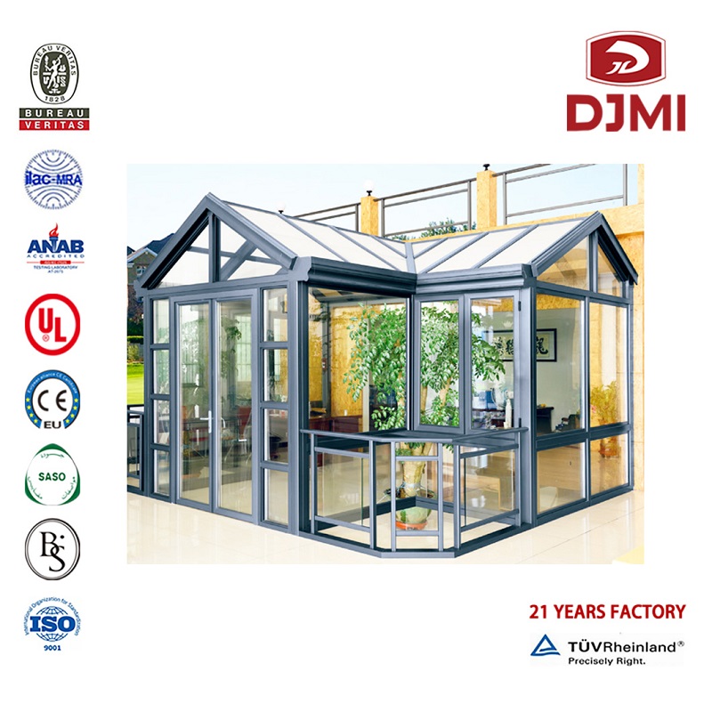 New Design High Quality Lowes Sunroom Glass Green House Brand New Aluminium Design Insulato Glass Sunroom Aluminum Sunroom Hot Selling Aluminium Design Sunroom Winter Graden