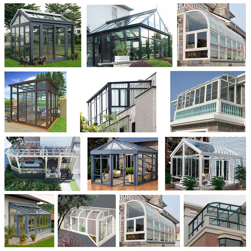 Professional Panels Glass Houses Portable Aluminum Sunroom New Design High Quality Lowes Sunroom Glass Green House Brand New Aluminium Design Insulato Glass Sunroom Aluminum Sunroom