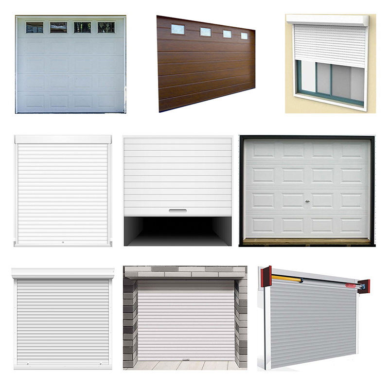 Hot Selling 5 Panel Esterno Overhead Black Alluminum Garage Door Multifunzionale Acciaio Secrezionale legno Grafico Porte di Garage Insulato Professionale con Pue Guardian Temped Glass Garage Door