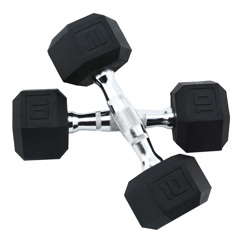 Vale la pena acquistare articoli sportivi Hexagonal Dumbolds Fitness Equipment Rubber Dumbols Body Building campanelli per la vendita