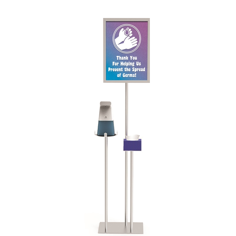 TMJ710 Stand Floor for Public Easy Assembly Cheap Metal Hand Sanitizer Display Rack