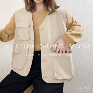 Costruzione di felpe Minimalista Sapore di colore solido cotone di colore e lino sovradimensionato su misura 18539