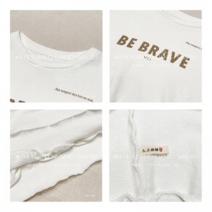 Design flessibile in stile Minimalist Round Collar stile maniche Stitched stile Cassual Solid color cotone e lino sovradimensionato personalizzato 12622 Sweatshirts