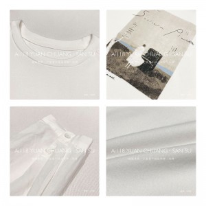 Design flessibile in stile Minimalist Round Collar stile maniche Stitched stile Cassual Solid color cotone e lino sovradimensionato personalizzato 12709 Sweatshirts