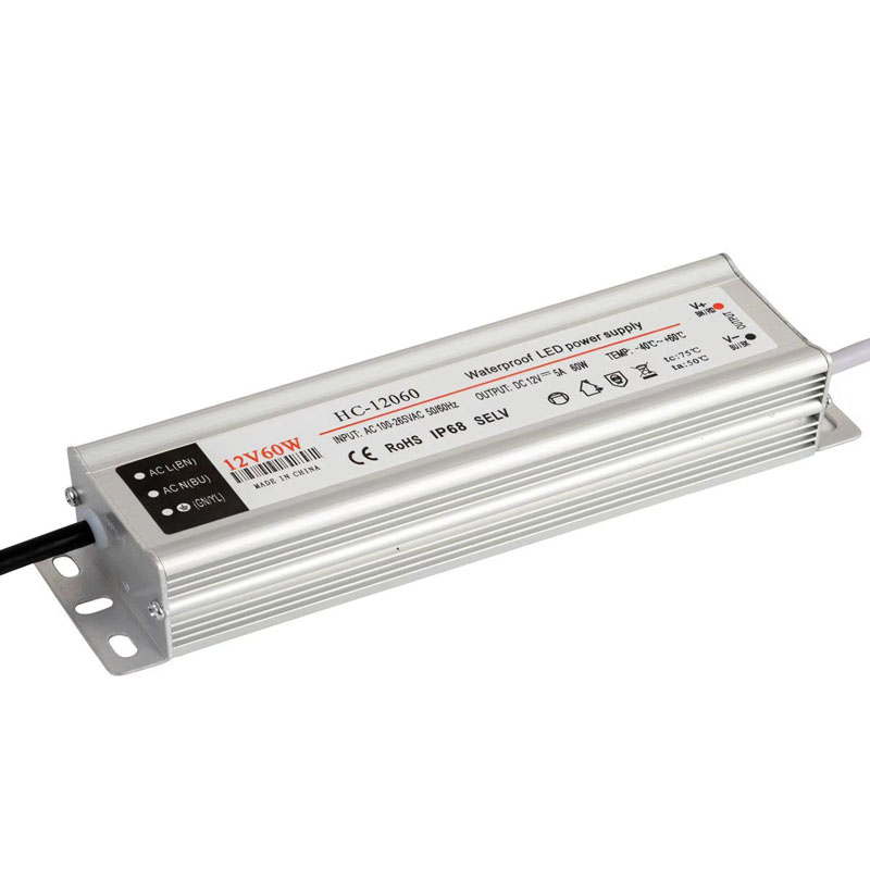 12V 60W Driver LED non a prova d'acqua