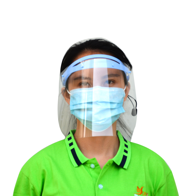 EN 166 Anti Fog Visor Anti-Oil Splash Guard faccia a pieno schermo regolabile con 10 Schermi sostituibili