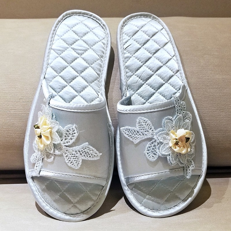 Quilted Silky Satin Emporiery Slides