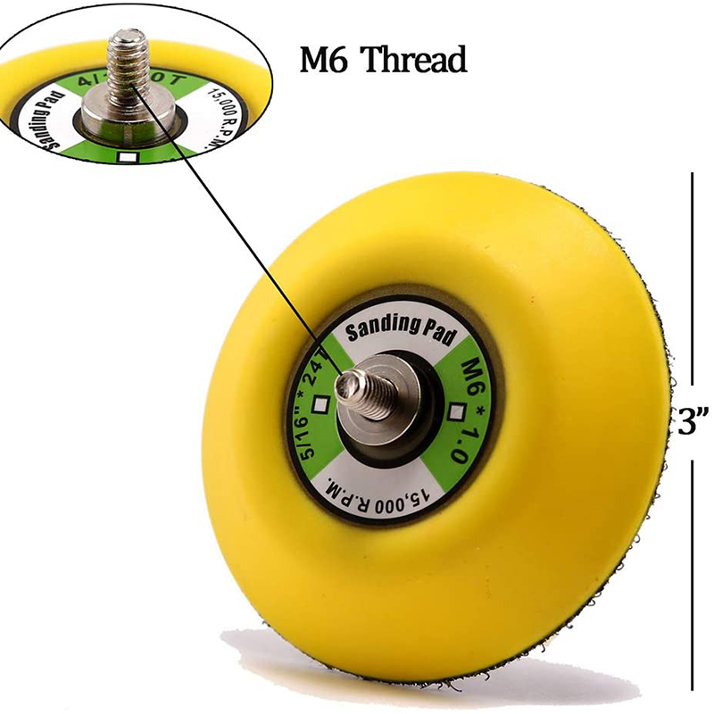 3 Inch Professional 12000RPM Doppio-acting Random Orbital Sanding Pad con Smooth Surface for Polishing and Sanding Tool