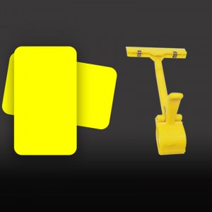 TMJ POP 038 Clip in plastica adesiva per cinturino trasparente sulla targhetta del supermercato A6 Porta targa in acrilico per supermercato 11X14 Porta etichetta in acrilico