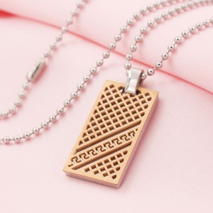 Collana con ciondolo con targhetta per cani bicolore in acciaio inossidabile all\'ingrosso