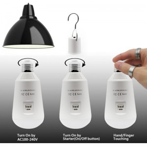 Luce solare a doppia lampadina