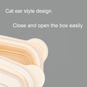 Biodegradabile amido di fecola fast food packaging box rettangolare take away food contenitore contenitore contenitore contenitore contenitore contenitore scatola degradabile