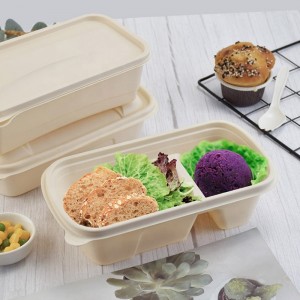 Contenitori per alimenti da asporto biodegradabili di amido di mais scatola di imballaggio per alimenti in scatola sfusa