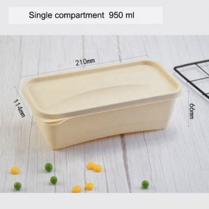 Eco friendly mais amido scatola di confezionamento degli alimenti degradabile scatola da pranzo asporto biodegradabili contenitori di stoccaggio di alimenti stretti