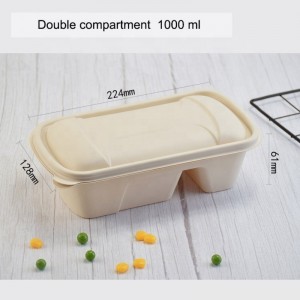 Eco friendly mais amido scatola di confezionamento degli alimenti degradabile scatola da pranzo asporto biodegradabili contenitori di stoccaggio di alimenti stretti