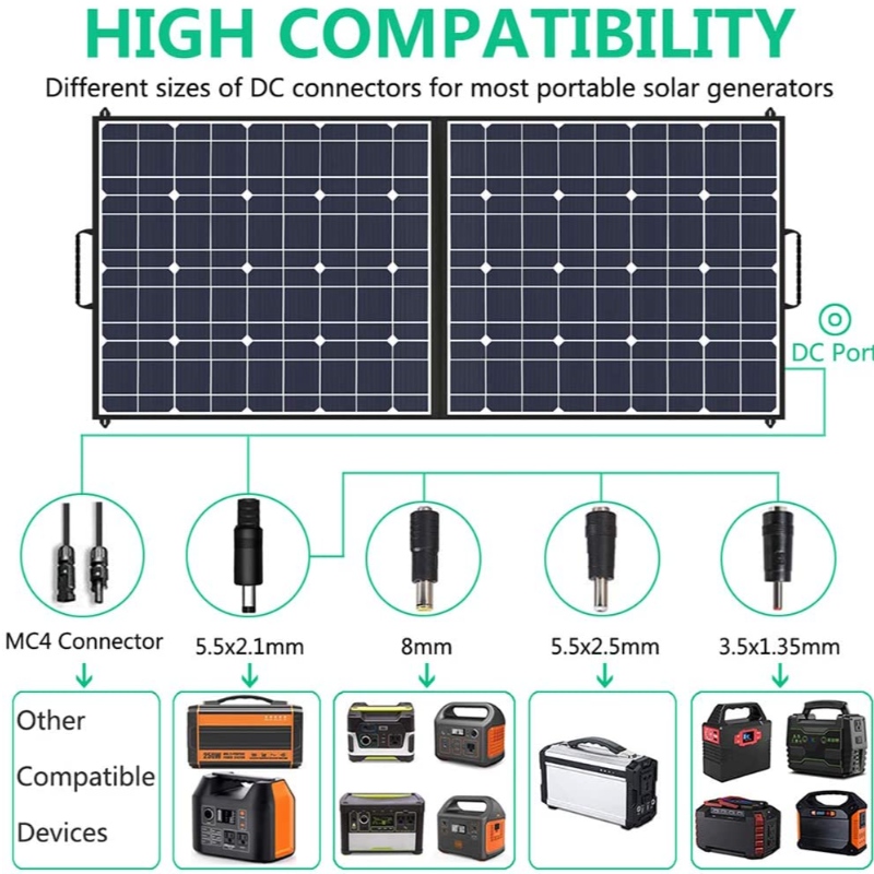 100W Sacchetti solari pieghevoli