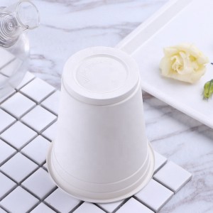 Tazze da caffè ecologiche senza BPA con logo personalizzato tazze biodegradabili di amido di mais compostabili tazza usa e getta