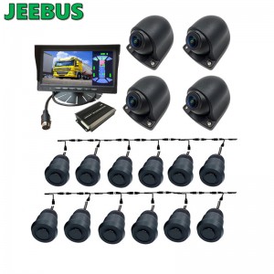 360 Bird View System 3D All Round View Parking Panorama Car Camera Security con sensori di parcheggio a ultrasuoni