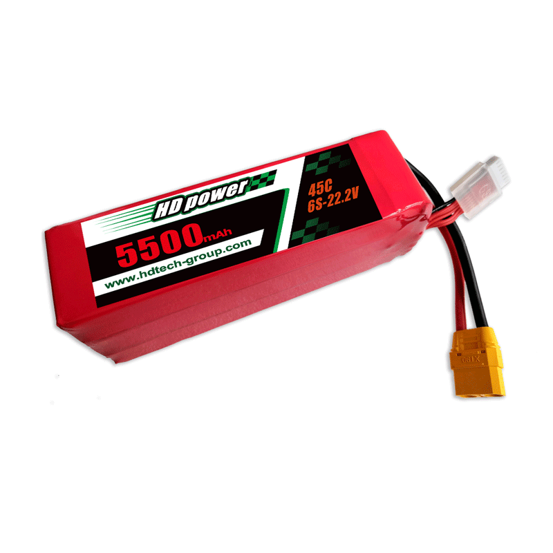 HD POWER 550mAh 45C 6S 22.2V batteria di lipo