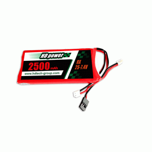 Batteria LiPO HD POWER 2500mAh 3C 2S 7,4V per ricevitore e trasmettitore