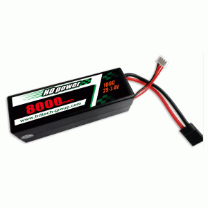 HD POWER 8000mAh 100C 2S 7.6V Batteria HV LiPO con custodia rigida
