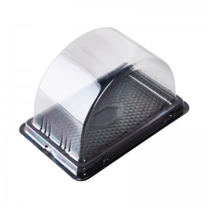 Scatola per blister monouso per uso alimentare non tossica con scatola per dolci da asporto trasparente ad arco