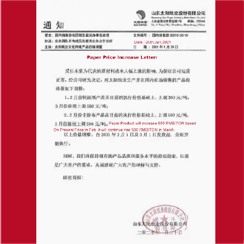 Tazza di carta Aumentare il prezzonel 2021