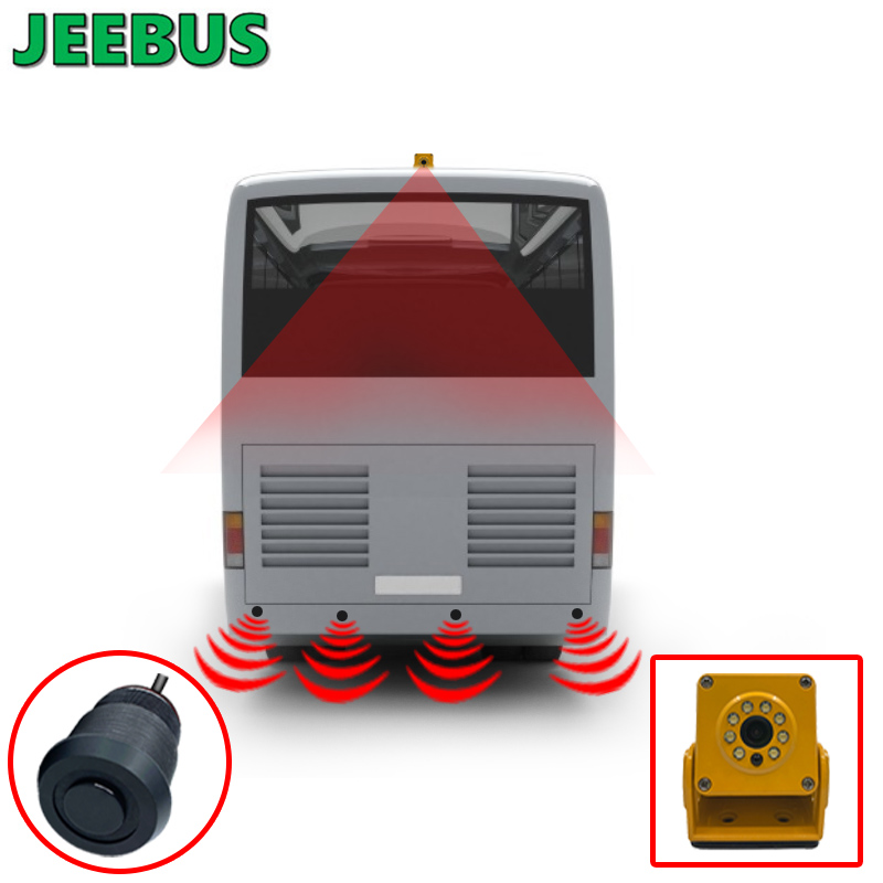 Veicolo Coach Bus parcheggio Radar Sensor Monitor System HD 1080P Camera inversa con 16 Sensori Rilevazione della vista digitale di avvertimento Blind Spot