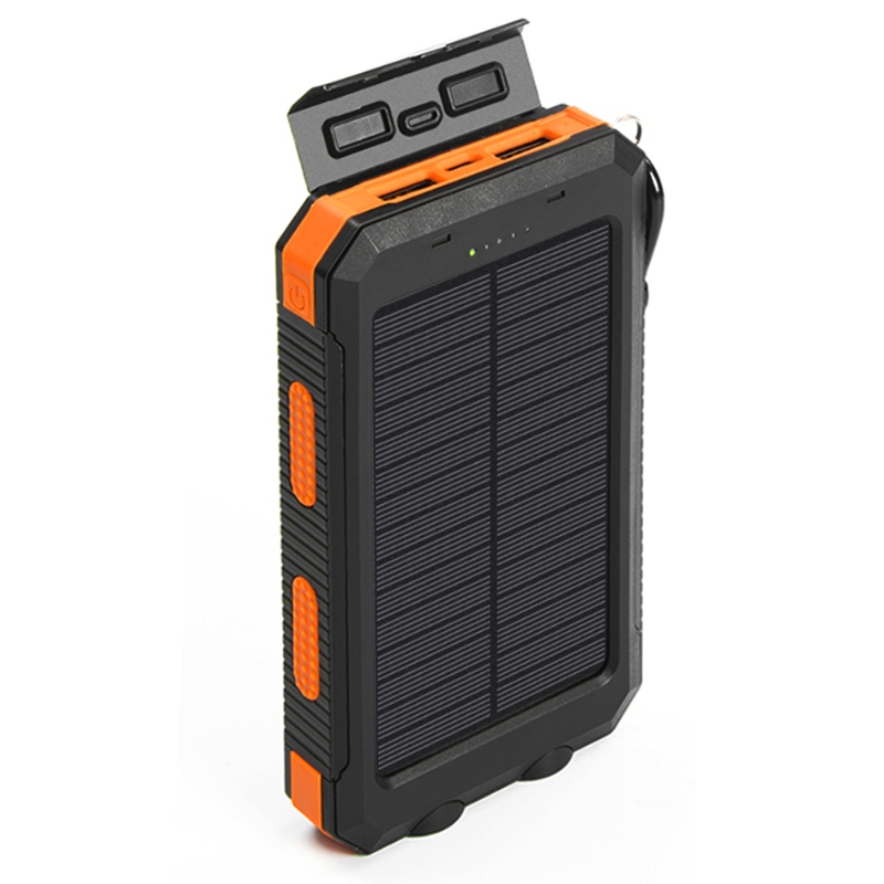Caricatore per banca di energia solare mobile da 8000 mAh impermeabile con bussola dal design unico