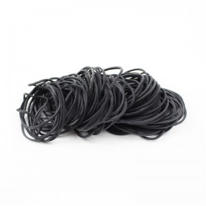 Vendita diretta in fabbrica alta elasticità buona resilienza elastico nero 38 mm di diametro con reggette vegetali anello in gomma