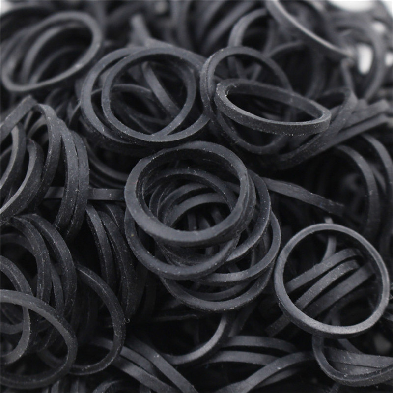 Produttore di elastici all'ingrosso nero ad alta elasticità e resistenza all'invecchiamento anello per cavi dati in gomma monouso di piccole dimensioni
