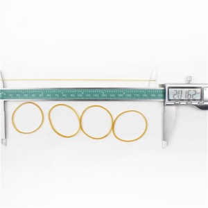 Anello di gomma personalizzabile all\'ingrosso della fabbrica dell\'elastico trasparente giallo anti-invecchiamento ad alta elasticità